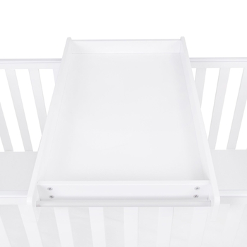 Кроватка Tutti Bambini Rio с пеленатором и матрасом Deluxe Eco Fibre 140 х 70 см белая с серым (211030/1172.01) - Pampik - 3