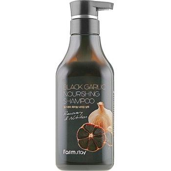 Укрепляющий шампунь FarmStay Black Garlic Nourishing Shampoo с экстрактом черного чеснока, 530 мл - Pampik