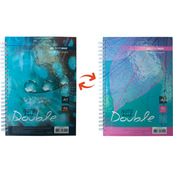 Книга записная Buromax Double А6, 96 листов бирюзова (BM.24671101-06) - Pampik