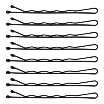 Набор фрезерных невидимок для волос SPL, 6 см, 24 шт., черный (3010-0060) - Pampik - 4