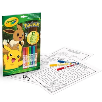 Розмальовка Crayola Pokemon 32 сторінки та 7 фломастерів (04-2746G) - Pampik - 2