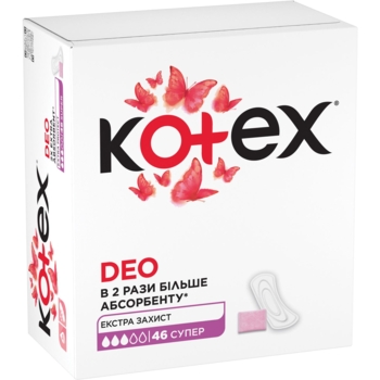 Щоденні прокладки Kotex Deo Super, 46 шт. - Pampik - 2