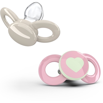 Пустушка ортодонтична Dentistar для дівчинки, 0-6 місяців, 2 шт. (3960001) - Pampik - 3