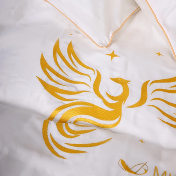 Пододеяльник MirSon Fire Bird 0001 Сатин Elit Moko White 110х140 см (2200008706470) - Pampik - 4