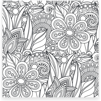 Розмальовка антистрес Santi Казкові квіти 20 сторінок (742910) - Pampik - 2