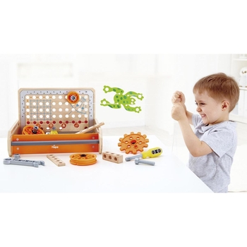 Конструктор Hape Junior Inventor Інструменти для експериментів 32 елементів (E3029) - Pampik - 3