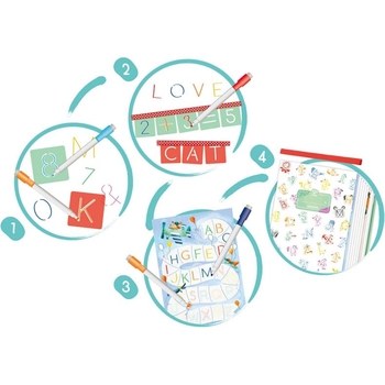 Набір трафаретів Hape Букви та цифри (E1070) - Pampik - 3