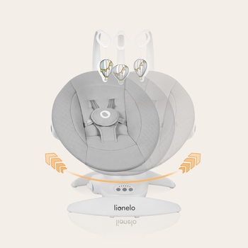 Крісло-гойдалка Lionelo Iris Grey Concrete, сірий - Pampik - 9