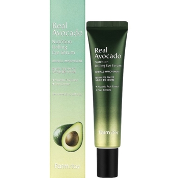 Сироватка-ролер для шкіри навколо очей FarmStay Real Avocado Nutrition Rolling з екстрактом авокадо 40 мл - Pampik