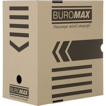 Бокс для архівації документів Buromax Jobmax 20 см крафт (BM.3263-34) - Pampik
