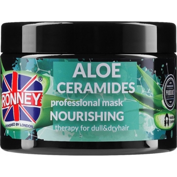 Маска для тьмяного й сухого волосся Ronney Professional Aloe Ceramides Mask Nourishing 300 мл - Pampik
