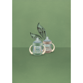 Пляшечка з ручками NukFor Nature, 150 мл, бежевий (3952720) - Pampik - 3