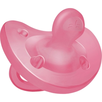 Пустушка Chicco PhysioForma Soft силікон, 16-36 міс., 1 шт., рожева (73091.93) - Pampik