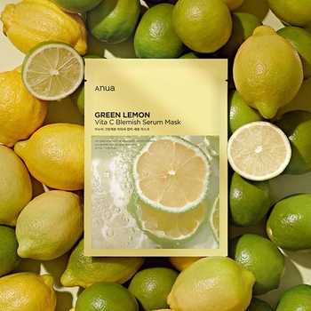 Осветляющая тканевая маска Anua Green Lemon Vita C Blemish Serum Mask 25 мл (BT20532) - Pampik - 7