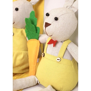 Іграшка-стопер Прованс Заєць Джонсон декоративна 50 см (33502) - Pampik - 3