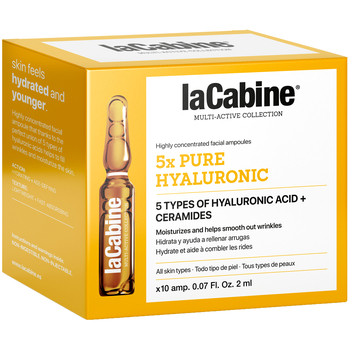 Высококонцентрированные увлажняющие ампулы LaCabine 5xPure Hyaluronic против морщин кожи лица 10х2 мл - Pampik