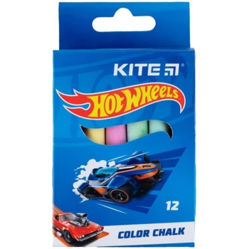 Крейда кольорова Kite Hot Wheels 12 шт. (HW24-075) - Pampik