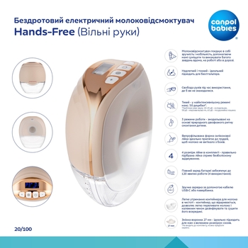 Молокоотсос Canpol babies Hands-Free Беспроводной электрический (20/100) - Pampik - 7