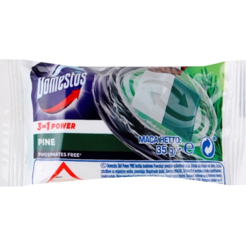 Блок для унитаза гигиенический Domestos 3in1 Power Pine, сменный, 35 г - Pampik
