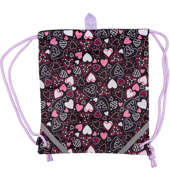 Сумка для взуття Yes SB-10 My Heart, чорний з рожевим (559666) - Pampik