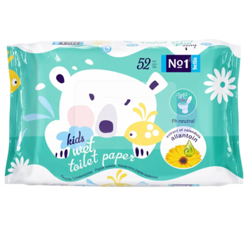 Влажная туалетная бумага Bella №1 Kids, 52 шт. - Pampik