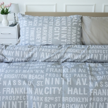 Комплект постельного белья MirSon Ranforce Elite 17-4739 Newspaper 110 х 140 см - Pampik - 2