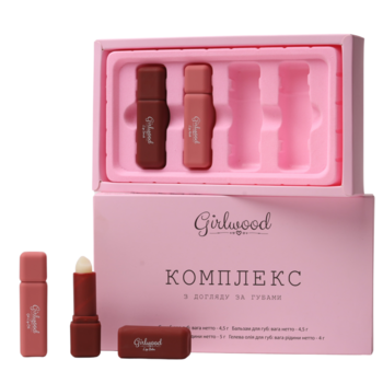 Набір Girlwood Комплекс по догляду за губами, 18 г - Pampik - 2