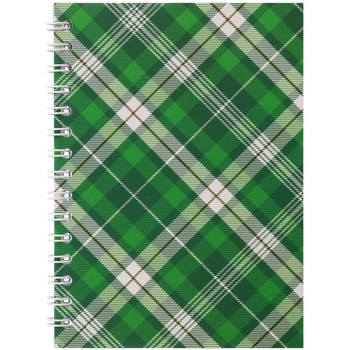 Тетрадь Buromax Shotlandka на пружине А6, 48 листов зеленая (BM.2592-04) - Pampik