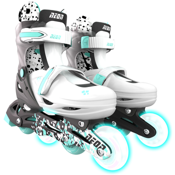 Роликові ковзани Neon Combo розмір 34-37 сірі з білим (NT31E4) - Pampik