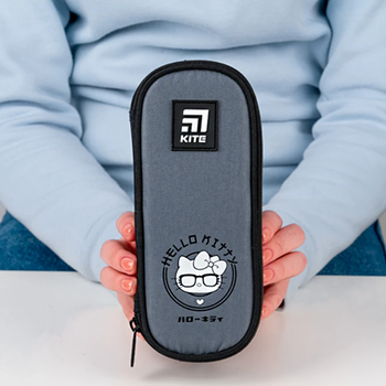 Пенал мягкий Kite 22x9.5x6 см серо-черный (HK24-599-1) - Pampik - 5