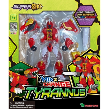 Іграшка-трансформер Super10 Mix Тіранус 14 см (314065) - Pampik