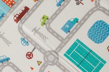 Дитячий килимок Poppet Екскурсія Лондон та Дорожній лабіринт двосторонній складний 200х150x1 см (PP026-150H) - Pampik - 7