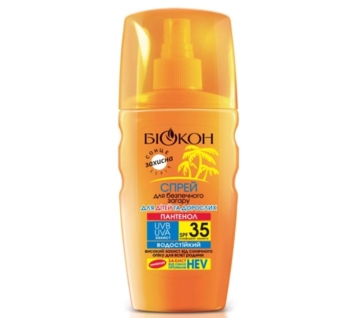 Спрей для безопасного загара Біокон Для детей и взрослых SPF-35 160 мл - Pampik