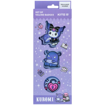 Набор бейджей на липучке Kite Kuromi HK24-3012-1 3 шт. - Pampik