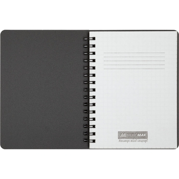 Книга записная Buromax Office в клеточку А6, спираль, красная, 96 листов (BM.24651150-05) - Pampik - 2