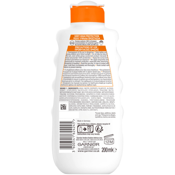 Cонцезахисне водостійке молочко Garnier Ambre Solaire проти сухості шкіри тіла та обличчя SPF 50+ 200 мл - Pampik - 2