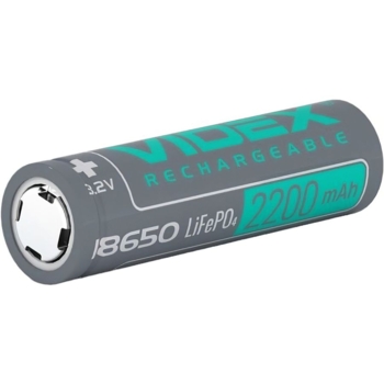 Акумулятор Videx LiFePO4 18650 без захисту 2200 mAh bulk, 1 шт. (18650-LFP/2200/1B) - Pampik