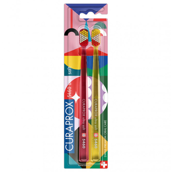 Набір зубних щіток Curaprox Power Smile Edition Ultra Soft 2023 2 шт. - Pampik