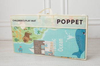Дитячий килимок Poppet Карта світу та Гірська дорога двосторонній складний 200х150x1 см (PP028-150H) - Pampik - 11