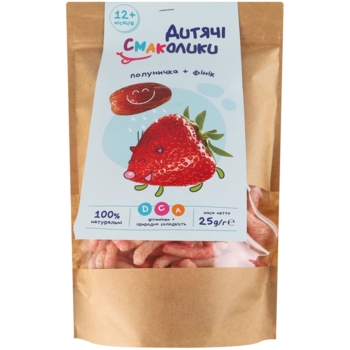 Палочки неглазированные Детские вкусности Клубника и финик 25 г - Pampik