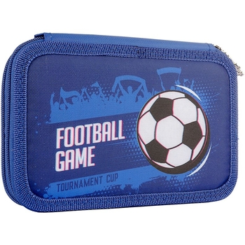 Пенал твердий Smart HP-01 Football game 14х21х4 см синій (532810) - Pampik