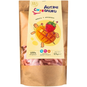 Палочки неглазированные Детские вкусности Манго и малина, 25 г - Pampik