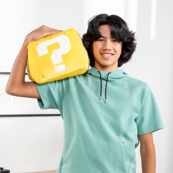 Мягкая игрушка Club Mocchi- Mocchi- Супер Марио Куб со знаком вопроса 28х23 см (T12887) - Pampik - 3