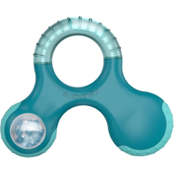 Прорізувач Suavinex з брязкальцем бірюзовий (400269/6) - Pampik