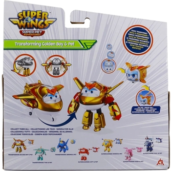 Ігровий набір Super Wings Transforming Золотий Хлопчик і улюбленець (EU770441) - Pampik - 3