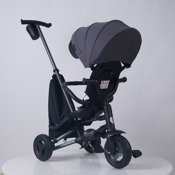 Велосипед складаний триколісний дитячий Qplay Nova+ Rubber Ultimate Black (S700-13Nova+UltimateBlack) - Pampik - 11