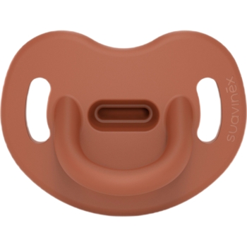 Пустушка Suavinex Colour Essence силіконова анатомічна, 0-6 місяців, коричневий (308082) - Pampik