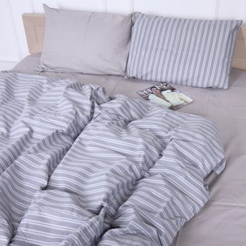 Простыня MirSon Бязь 17-4775 Amiens 110х160 см серая (2200008963859) - Pampik - 2