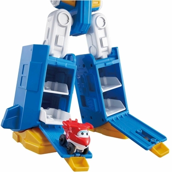 Игровой набор Super Wings Transforming Aircraft Воздушная База Робот со световыми и звуковыми эффектами EU760888) - Pampik - 5