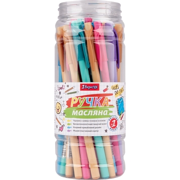 Ручка кулькова 1 Вересня U&T сині чорнила упаковка 30 шт. (412100) - Pampik - 4